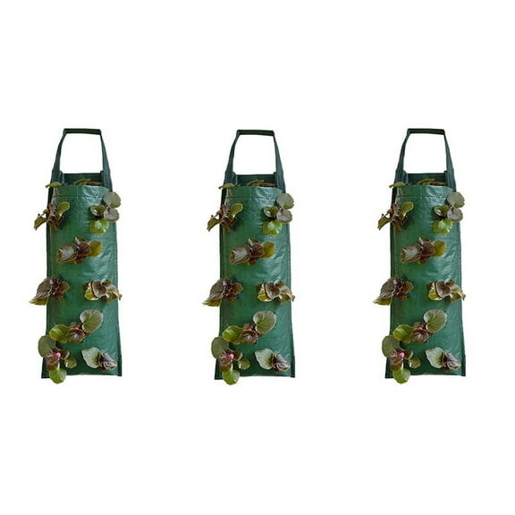 3PCS Breathable Hanging Planter Grow Bag Strawberry Grow Bag Flower Grow Bags Potato Grow Bags Plant Grow Bags A