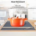 thumbnail image 3 of Luxury Woven Placemats Set of 8 - Heat Resistant & Non Slip Kitchen Table Mats | Indoor/Outdoor Vinyl Washable | 18x12 inch | Gold Wire Detailing, 3 of 7