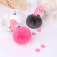 thumbnail image 4 of Cute Key Chains Flamingo Key Ring Fur Ball Pom Pom Keychain for Bag Cellphone Car Key Pendant (Purple), 4 of 4