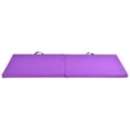 thumbnail image 3 of Patiojoy 6'x 2' Foldable Exercise Mat Flippable Thick Gym Cushion w/ Carrying Handle Purple, 3 of 9