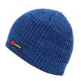 thumbnail image 2 of dianhelloya Warm hat LadyMen Hat Fleece Unisex Letter Decor Knitted Elastic Keep Warm Solid Color Thick Winter Beanie Hat for Daily Wear Blue, 2 of 8