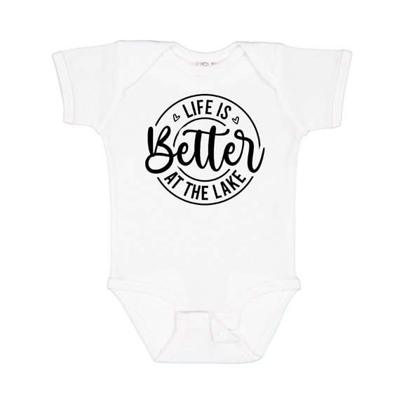 Inktastic Life is Better at the Lake Boys or Girls Baby Bodysuit