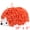 Orange, variant on Unique Bargains Cute Animal Chenille Hanging Absorbent Hand Towel Orange 10" x 6"