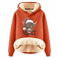 thumbnail image 1 of WILLBEST Sudaderas de Mujer con Capucha Navideña y Estampado de Vaca X-Grande, 1 of 4