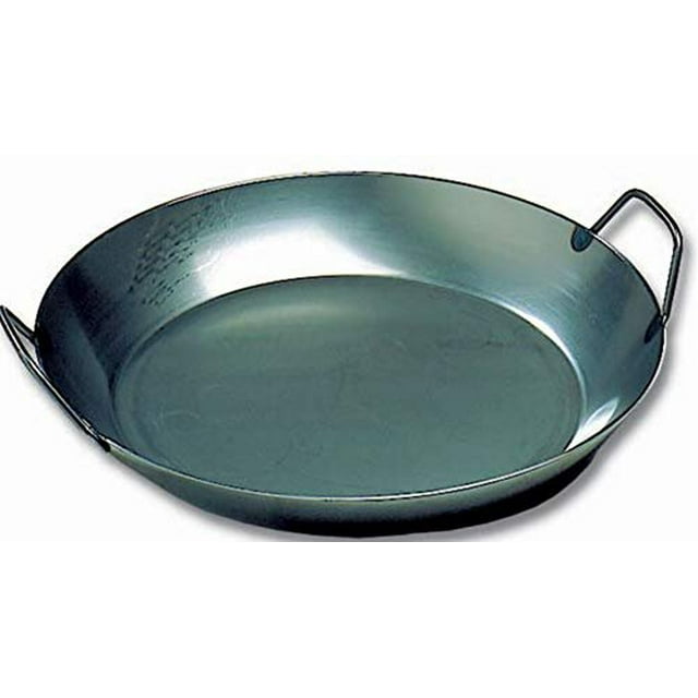 Matfer Bourgeat 062053 Black Steel Paella Pan, 17-3/4 In. Diameter