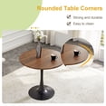 thumbnail image 5 of S-HOME Round Dining Table with Metal Pedestal and Thickened Tabletop 31.5 Inch Ideal for Kitchen and Living Room，Black,Walnut, 5 of 11
