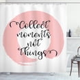 thumbnail image 1 of Saying Shower Curtain, Round and Bold Brushstroke with Cursive Swift Handwritten Typography, Fabric Bathroom Set with Hooks, 69W X 84L Inches Extra Long, Rose Charcoal Grey White, by Ambesonne, 1 of 3