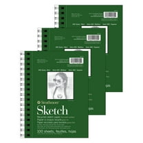 Strathmore 400 Series Sketch Pad, Recycled, Side Wire Binding, 100 Sheet, 5.5x8.5 inch, Pack of 3