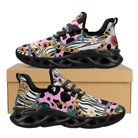

Gold Chain Leopard Sunflower Casual Flats Cute Breathable Sneakers Lightweight Walking Shoes For Women zapatillas
