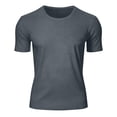 thumbnail image 4 of hoksml Men's Solid Crew Neck Pocket Short Sleeve T Shirt Breathable Mesh Basic Tee for Sports Daily Casual Outdoor Wear, 4 of 9