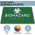 thumbnail image 4 of ADA CENTRAL SIGNS - 6" X4" Biohazard Sign | Tactile Graphics Grade 2 Braille Text Potential Danger Wall Sign| ADA Compliant Authorized Person Only Warning Sign for Hospital, medical space, Laboratory, 4 of 7