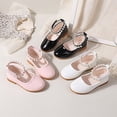 thumbnail image 5 of Splozh Dress Shoes Big Kid Girls Heels Girls Dress Shoes Soft Stylish Pearl Girls Sandals Flower Girl Shoes Wedding Church Pink,US 12, 5 of 7