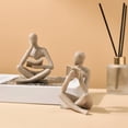thumbnail image 4 of Sujetalibros LINZHEN Style-A Beige Creative Abstract Thinker, 4 of 7