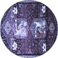 thumbnail image 1 of Ahgly Company Indoor Round Animal Blue Traditional Area Rugs, 7' Round, 1 of 4