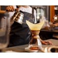 thumbnail image 3 of AGOGO Pour Over Coffee Maker Glass - 6/8/10 Cup Barista Kit with 304 Stainless Filter for Home, Office, Camping, Cafes - Easy Clean Coffee Dripper Set (Rag&Brush Included) (10 Cup/34oz-Filter Paper), 3 of 7