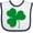White and Navy, variant on Inktastic Irish Green Shamrock Boys or Girls Baby Bib