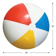 Swim Central Inflatable 6 Panel Beach Ball - 36 - Multi-Color