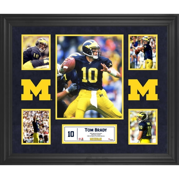Tom Brady Michigan Wolverines Framed 5-Photo Collage