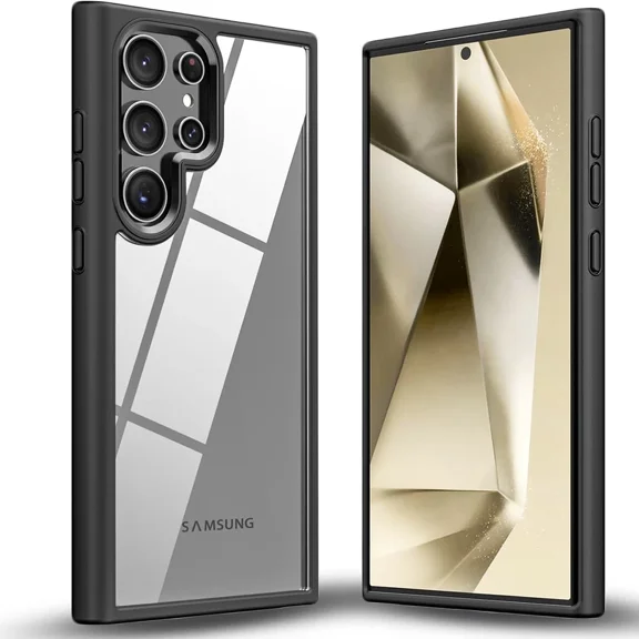 Starshop Galaxy S25 Plus Case Phone Cover Shockproof Slim With Glass Screen - Black