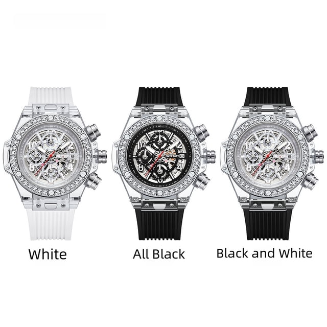 Reloj de cuarzo de tendencia de moda para hombre 7040 con calendario reloj luminoso con ventana transparente