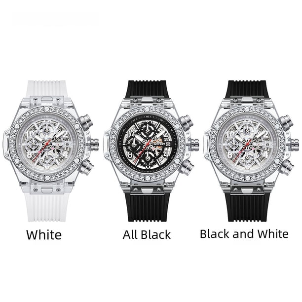 Reloj de cuarzo de tendencia de moda para hombre 7040 con calendario reloj luminoso con ventana transparente
