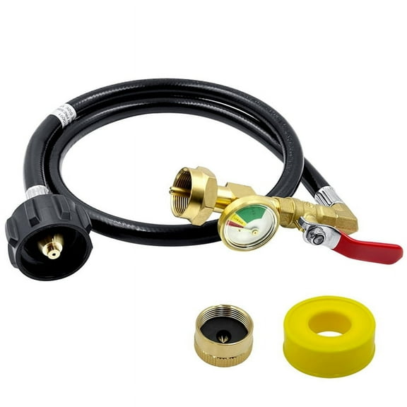 Propane Tank Adapter for 1 Lb. Tanks,Upgraded Propane Refill Adapter Hose, 4 FT/48 Inch Propane Extension Refill Hose