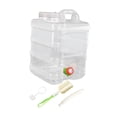 thumbnail image 2 of Contenedor de almacenamiento de agua con asa de transporte, 20 l, dispensador de bebidas para cocinar, barbacoas, exteriores, conducción, autocaravana Claro, 2 of 8