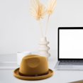 thumbnail image 4 of vlrwzc Khaki Classic Bowler Hat, Vintage Round Top Derby Hat for Party and Daily Use, 4 of 7