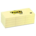 thumbnail image 2 of Post-it® Notes 653, canary yellow, 1-1/2 in x 2 in (3.8 cm x 5.1 cm), 100 sheets per pad, 12 pads per pack, 2 of 2