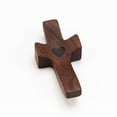 thumbnail image 2 of Black Walnut Wooden Thumb Cross Fidget Toys for Adults Handheld Prayer Comfort Piece Natural Wood Stress Relief Tool Church Easter Gift Office Desk Meditative Accessory Squishy Tactile Feel 1 Pack, 2 of 9