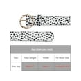 thumbnail image 4 of INSPIRE CHIC Women's Animals Waist Belts, Leopard Cow Snake Faux Leather Round Gold Buckle for Jeans Pants Dresses 41.7x1.1" Cow-Print, 4 of 6