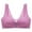 Purple, variant on Baberdicy Bra Women's Full Cup Front Button Gathered Breathable Thin Sports Bra Without Steel Ring Bra Underwear Women