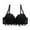 Black, variant on Sexy lace Bra Half Cup Push Up UnderwearThin Cotton Women Bras Convertible Straps Wirefree Seamless Bra