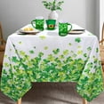 thumbnail image 3 of St. Patricks Day Tablecloth Shamrock Tablecloth 60"x84", Waterproof ST Patrick Day Decorative Vinly Table Cloth Irish Tablecloth for Rectangle Table, 3 of 6