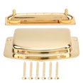 thumbnail image 2 of Tailpiece Bridge Cover, Universal Lightweight Adjustable Fixed Bridge Tailpiece, For Friends Gift Electric Guitar Gold, 2 of 8