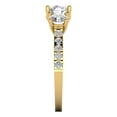 thumbnail image 3 of 1.97 ct Round Cut Simulated Diamond Three-Stone Engagement Ring for Women in 18K Yellow Gold, 3 of 5