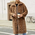 thumbnail image 6 of Tawop Jacket Men Faux Fur Thermal Long Sleeve Winter Jackets for Men,Brown,S, 6 of 9