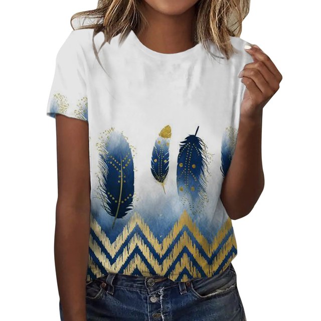 Gibobby Playera de Manga Corta Casual Suave Camiseta Mujer Casual Y Cómoda Con Cuello Redondo Y Camiseta Estampada Manga Corta(Blanco,M)