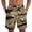 Brown, variant on Men's Camo Swim Trunks With 5 Inch Inseam And Mesh Liner Featuring Quick Dry Stretch Fabric For Beach Pool Surfing Diving Army Green M