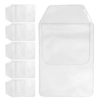PBPBOX 6Pcs Transparent PVC Pocket Pouch Organizer for Lab Coats Shirt Pocket Storage