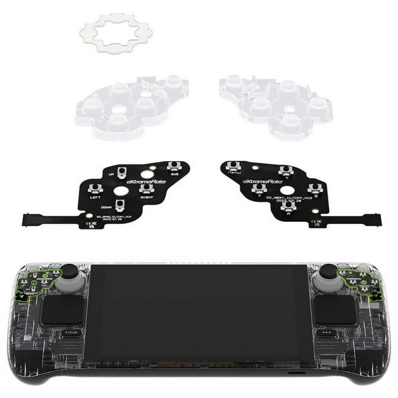 eXtremeRate Face Clicky Kit for Steam Deck Handheld Console, Custom Dpad View A B X Y Menu Keys Face Buttons Mouse Clicky Kit for Steam Deck LCD Console - WITHOUT Console