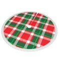 thumbnail image 2 of Faldas para árbol de Navidad a cuadros de 48 pulgadas, tapete para árbol de Navidad para fiestas de invierno, falda para árbol de Navidad para decoraciones navideñas rústicas, 2 of 8