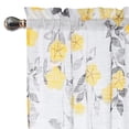 thumbnail image 2 of Kitchen Curtains for Windows Linen Textured Window Curtains for Bedroom Rod Pocket Window Treatments for Living Room, 26" X45", Yellow, 1 pc, 2 of 7