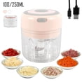 thumbnail image 3 of Mini Electric Garlic Chopper USB Charging Food Processor Cordless Garlic Masher Meat Grinder for Baby Food Vegetable Nuts, 3 of 5