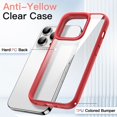 thumbnail image 3 of JETech Case for iPhone 14 Pro 6.1-Inch, Shockproof Phone Bumper Cover, Solid Color Matte TPU Frame, Anti-Scratch Clear Back (Red), 3 of 6