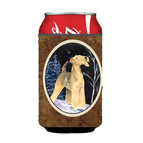 Starry Night Airedale Can Or bottle sleeve Hugger - 12 oz.