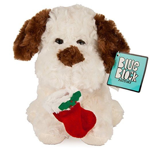 Christmas Soft Plush Dog Stuffed Animal Toy for Kids, 9 inches