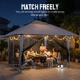thumbnail image 6 of CROWN SHADES 13x13 Pop Up Gazebo Canopy Tent Gazebos Outdoor Gazebo for Backyard & Patio Gray, 6 of 9