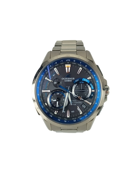 Pre-Owned CASIO OCEANUS OCW-G1000-1AJF Men's Watch, Black Dial, Titanium