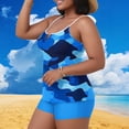 thumbnail image 3 of Yievot 2 Piece Tankini Swimsuits for Women Tummy Control Bathing Suits Plus Size Swim Suits with Color Block Boyshorts, 3 of 6